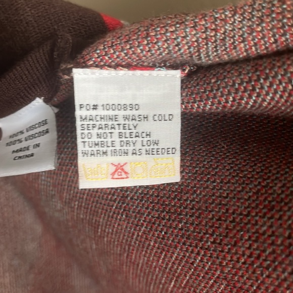 RANCHO ESTANCIA Western Aztec print Shawl poncho OS - Picture 8 of 11